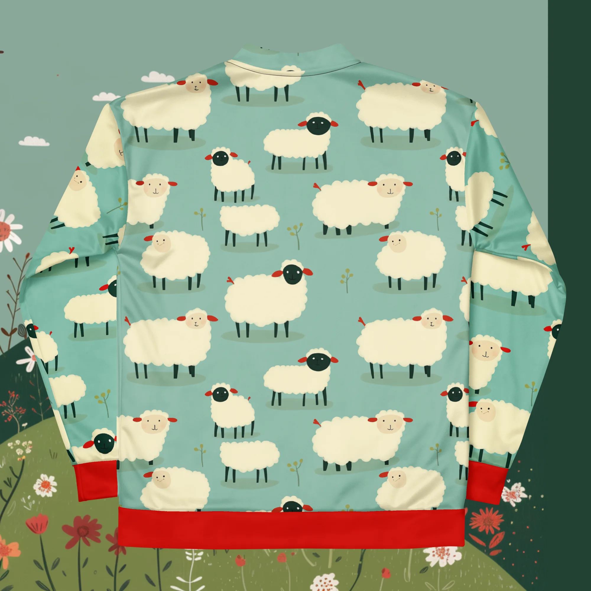Sheep Dreams unisex bomber jacket - Imagen 5