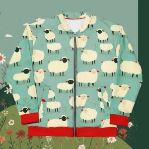Sheep Dreams unisex bomber jacket