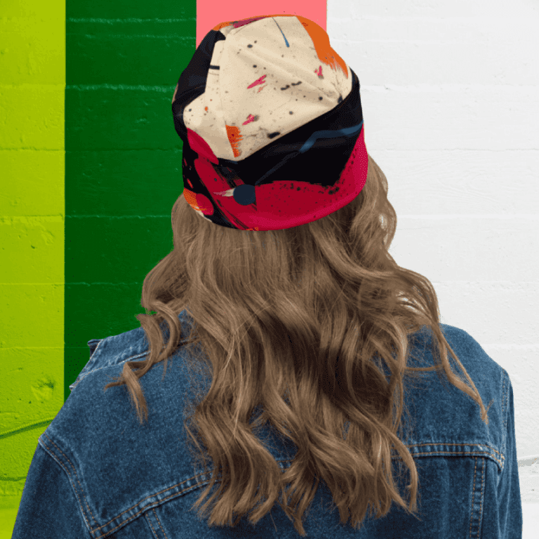 Colourful Print Beanie