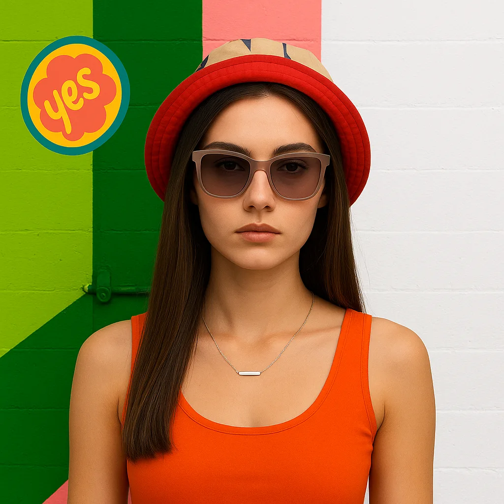Warm Colors reversible bucket hat