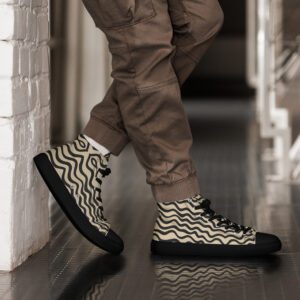 Sneakers de caña alta para hombre – Ondas Negras