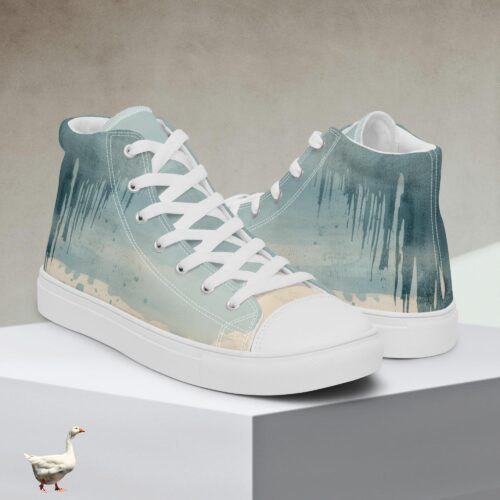 Sneakers de caña alta para hombre - Green Gradient
