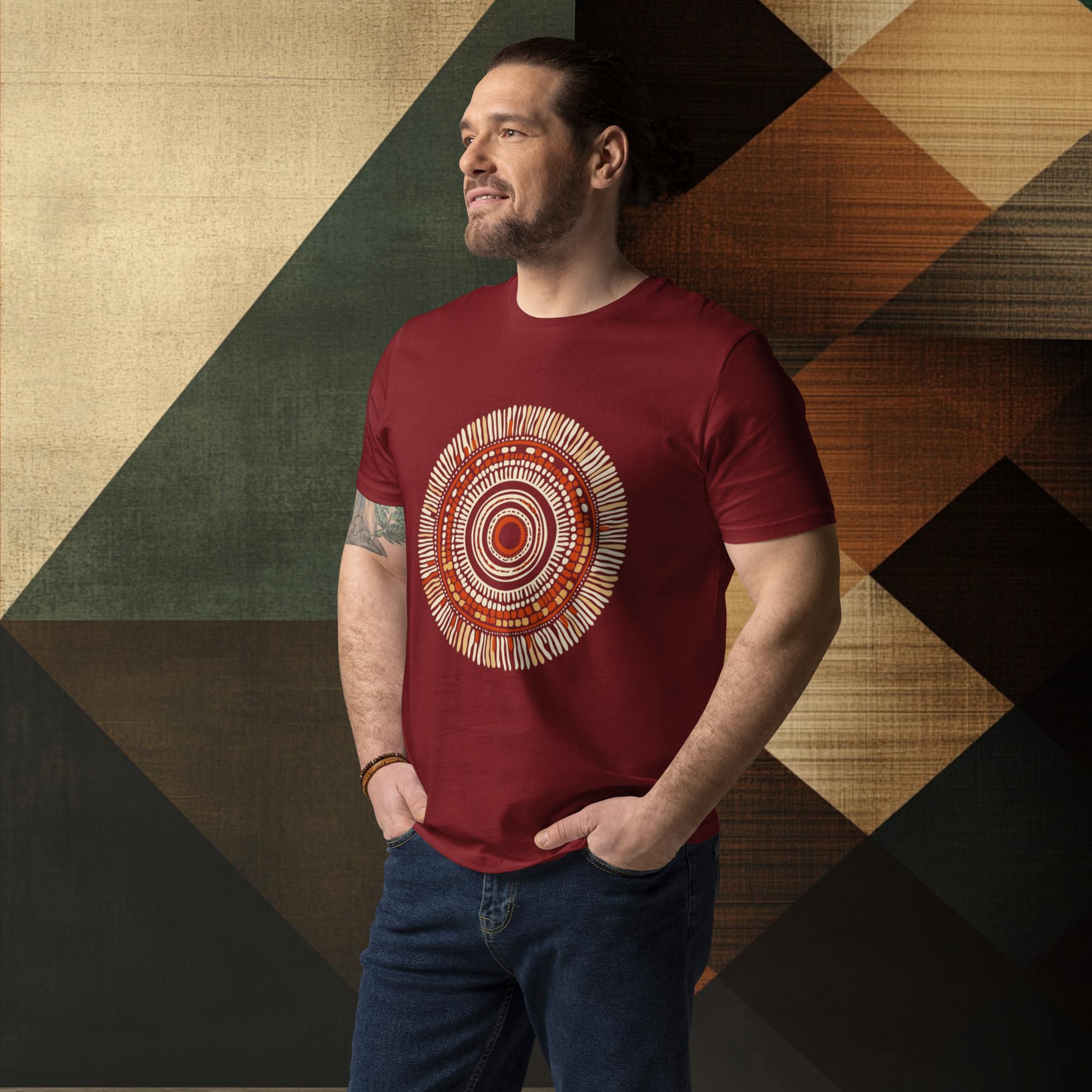 Ancestral Sun Mandala unisex organic cotton t-shirt