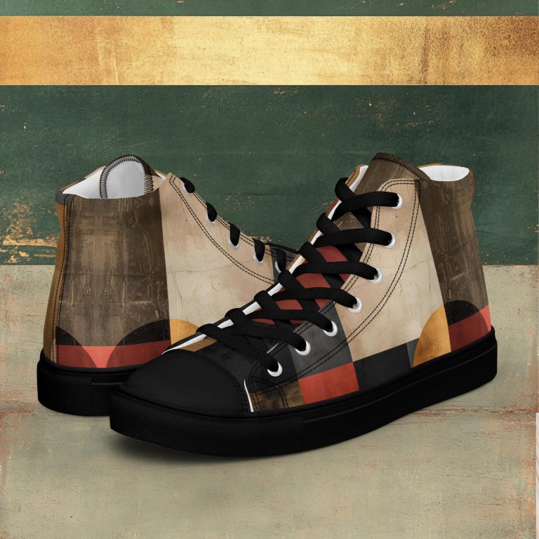 Sneakers de caña alta para mujer rectángulos