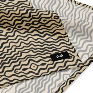 Wavy black and white bandana